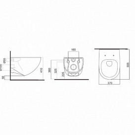 УНИТАЗ ПОДВЕСНОЙ PESTAN FLUENTA RIMLESS 40006661