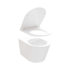 Підвісний унітаз Ravak Life RimOff 36х50 см з сидінням кераміка білий X01951