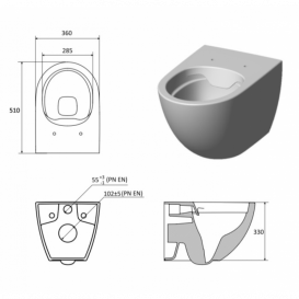 Унітаз підвісний Ravak Optima RimOff 36х51 см кераміка білий X01682