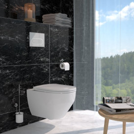 Підвісний унітаз Ravak Zante RimOff 36,5х51 см з сидінням кераміка білий GPX2240040