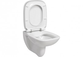 Унитаз подвесной Roca Debba Rimless керамика белый и крышка с функцией Soft Close дюропласт белый A34H99L000