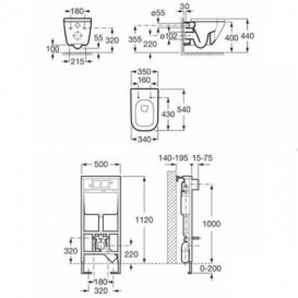 Унитаз подвесной Roca Gap керамика белый с встраиваемой инсталляционной системой Roca Duplo A89009000G