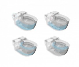 Унітаз підвісний Roca Meridian In-Tank з інтегрованим в чашу бачком кришкою з сидінням і монтажною рамою L-типу A893301000