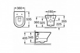 Унітаз підвісний Roca Nexo Clean Rim кераміка білий A34664L000