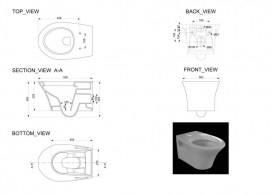 Унітаз підвісний з кришкою Devit Gredos 38х56 см санфаянс білий 3020129