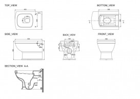 Унітаз підвісний з кришкою Devit Retro 35х53 см санфаянс білий 3020127