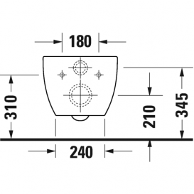 Унітаз підвісний з кришкою Duravit Architec Rimless 36,5х57,5 см кераміка білий 45720900A1
