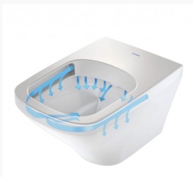 Унітаз підвісний з кришкою Duravit DuraStyle Rimless 37х54 см кераміка білий 45510900A1