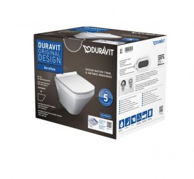 Унитаз подвесной с крышкой Duravit DuraStyle Rimless 37х48 см керамика белый 45710900A1
