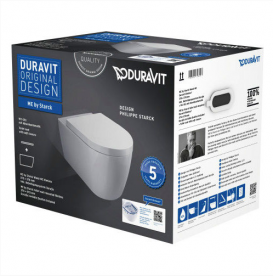 Унитаз подвесной с крышкой Duravit Me by Starck 37x57 Rimless 45290900A1