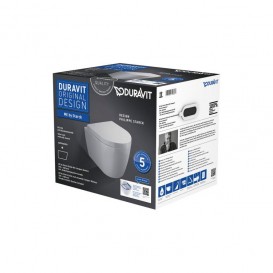 Унітаз підвісний з кришкою Duravit ME by Starck Rimless 37х48 см кераміка білий 45300900A1