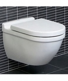 Унітаз підвісний з кришкою Duravit Starck 3 36,5х54 см кераміка білий 42250900A1