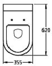 Унитаз подвесной с сидением Keramag Opus 35.5х62 см санфаянс белый 203300.600+573120.600