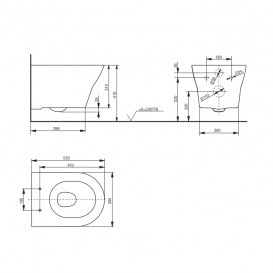 Унитаз подвесной TOTO MH без сиденья белый CW162Y-OPT