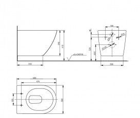 Унитаз подвесной TOTO NC без сиденья белый CW762Y