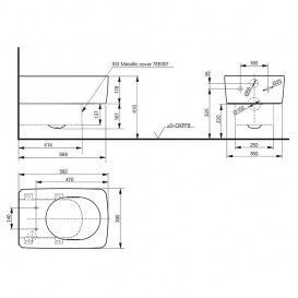 Унитаз подвесной TOTO SG без сиденья белый CW512YR