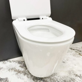 Унитаз подвесной VBI BURANO 53х37 см безободковый с крышкой soft-close керамика белый VBI-020700