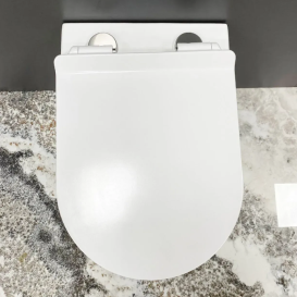 Унитаз подвесной VBI BURANO 53х37 см безободковый с крышкой soft-close керамика белый VBI-020700