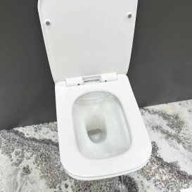 Унитаз подвесной VBI CAPRERA 50х34,5 см безободковый с крышкой soft-close керамика белый VBI-020300