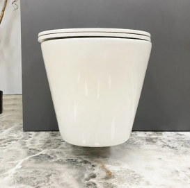 Унитаз подвесной VBI LEVANZO 49х36 см безободковый с крышкой soft-close керамика белый VBI-020200