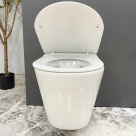 Унитаз подвесной VBI LEVANZO 49х36 см безободковый с крышкой soft-close керамика белый VBI-020200