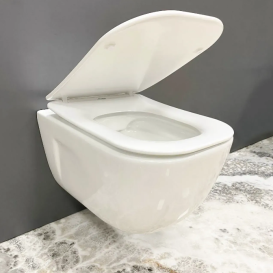 Унитаз подвесной VBI LIDO 50х37 см безободковый с крышкой soft-close керамика белый VBI-020500