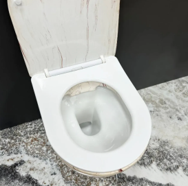 Унітаз підвісний VBI VULCANO 48х36 см безободковий з кришкою soft-close кераміка онікс VBI-020407