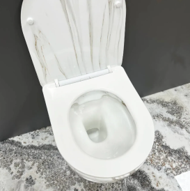 Унитаз подвесной VBI VULCANO 48х36 см безободковый с крышкой soft-close керамика лава VBI-020406