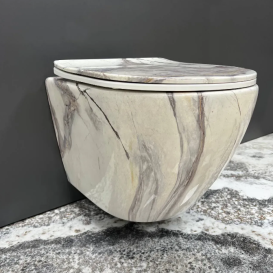 Унітаз підвісний VBI VULCANO 48х36 см безободковий з кришкою soft-close кераміка пісочний VBI-020404