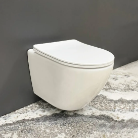 Унитаз подвесной VBI VULCANO 49х36,5 см безободковый с крышкой soft-close керамика белый VBI-020100