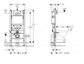 Унітаз підвісний Villeroy & Boch Venticello Directflush 4611R001 + 9M79S101 + Комплект 3 в 1 Geberit Duofix 458.121.21.1