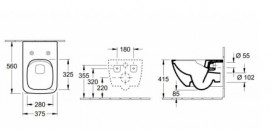 Унітаз підвісний Villeroy & Boch Venticello Directflush 4611R001 + 9M79S101 + Комплект 3 в 1 Geberit Duofix 458.121.21.1