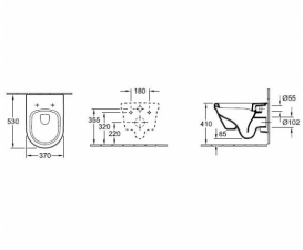 Унітаз підвісний Villeroy & Boch Omnia Architectura DirectFlush 5685HR01 + Сидіння + Комплект 4 в 1 Geberit Duofix 458.168.21.1