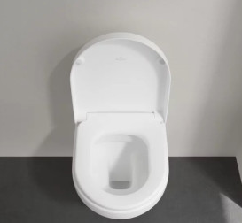 Підвісний унітаз Villeroy & Boch Architectura Compact 35х48 см санітарна кераміка CeramicPlus з AntiBac альпійський білий 4687R0T2