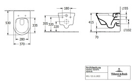 Підвісний унітаз Villeroy & Boch Architectura 37х53 см санітарна кераміка альпійський білий 4694R001