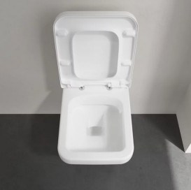 Унитаз подвесной Villeroy & Boch Architectura 37х53 см с крышкой санитарная керамика альпийский белый 5685HR01