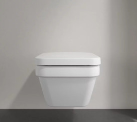 Підвісний унітаз Villeroy & Boch Architectura 37х53 см з кришкою санітарна кераміка CeramicPlus альпійський білий 5685HRR1