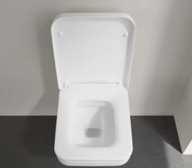 Підвісний унітаз Villeroy & Boch Architectura 37х53 см з кришкою санітарна кераміка CeramicPlus альпійський білий 5685HRR1