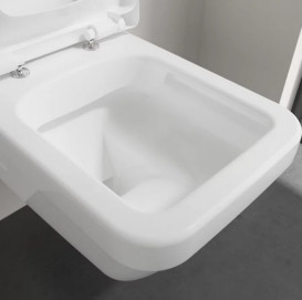 Підвісний унітаз Villeroy & Boch Architectura 37х53 см з кришкою санітарна кераміка CeramicPlus альпійський білий 5685HRR1