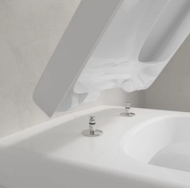 Підвісний унітаз Villeroy & Boch Architectura 37х53 см з кришкою санітарна кераміка CeramicPlus альпійський білий 5685HRR1