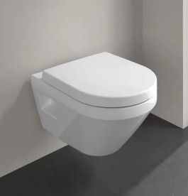 Підвісний унітаз Villeroy & Boch Architectura 37х53 см з кришкою санітарна кераміка альпійський білий 5684CL01