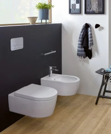 Унітаз підвісний Villeroy & Boch Avento 37х53 см із кришкою санітарна кераміка CeramicPlus кам'яний білий 5656HRRW