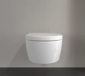 Унітаз підвісний Villeroy & Boch Avento 37х53 см із кришкою санітарна кераміка CeramicPlus кам'яний білий 5656HRRW