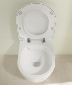 Унитаз подвесной Villeroy & Boch Avento 37х53 см с крышкой санитарная керамика альпийский белый 5656RS01