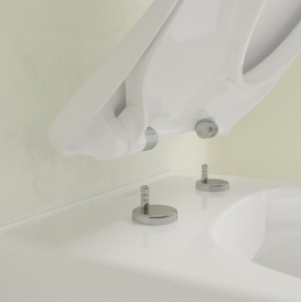 Унитаз подвесной Villeroy & Boch Avento 37х53 см с крышкой санитарная керамика альпийский белый 5656RS01