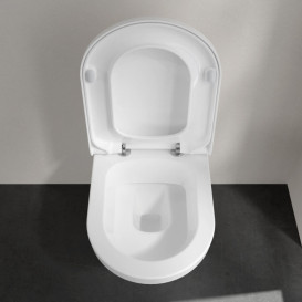 Унитаз подвесной Villeroy & Boch Hommage 37х60 см санитарная керамика CeramicPlus альпийский белый 6661B0R1