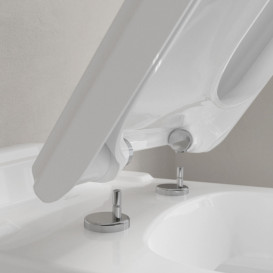 Унитаз подвесной Villeroy & Boch Hommage 37х60 см санитарная керамика CeramicPlus альпийский белый 6661B0R1