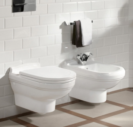 Унітаз підвісний Villeroy & Boch колекція Hommage 6661B0R1 + Сидіння 8809S1R1