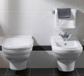 Унітаз підвісний Villeroy & Boch колекція Hommage 6661B0R1 + Сидіння 8809S1R1