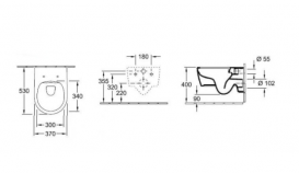 Унитаз подвесной Villeroy&Boch коллекция Avento Direct Flush 5656HR01 + Сиденье